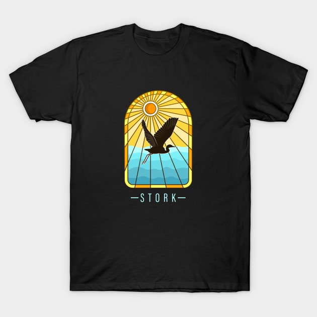 Stork artwork T-Shirt by SASTRAVILA